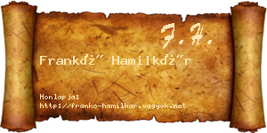 Frankó Hamilkár névjegykártya
